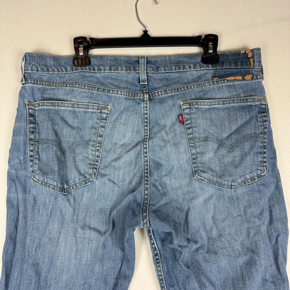 Levi's‎ 514 Jeans Mens 36x30 Blue Medium Wash Straight Stretch WaterLess Denim